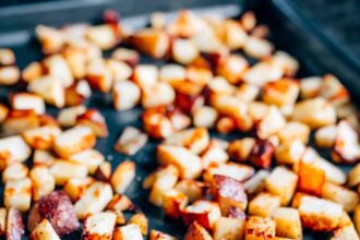 Pommes de terre en dés rôties au four