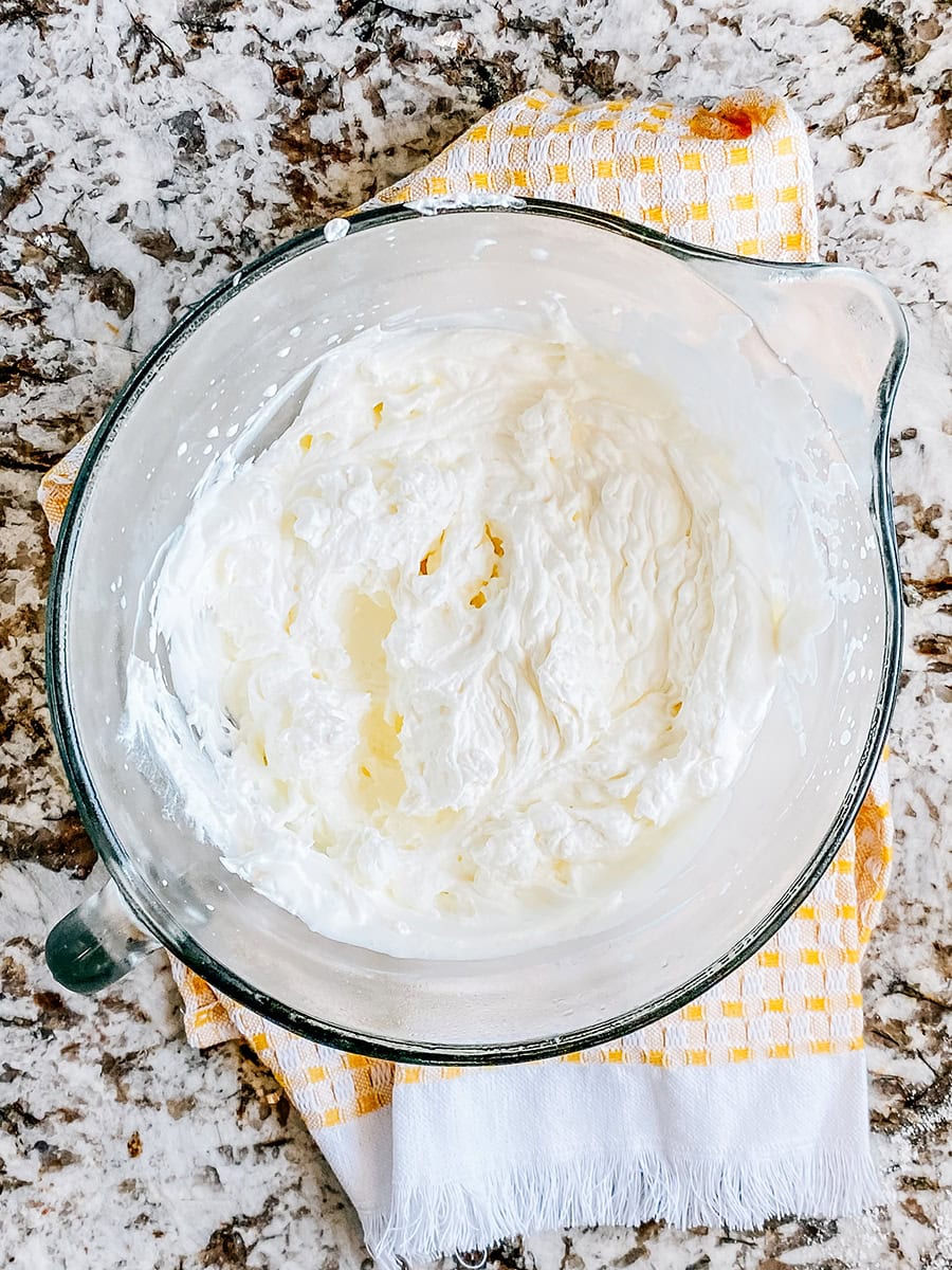 Crème fouettée faite maison.